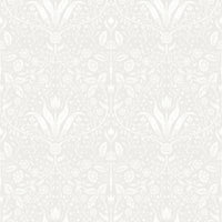 Mara Light Grey Tulip Ogee Wallpaper Wallpaper A-Street Prints Double Roll Light Grey 