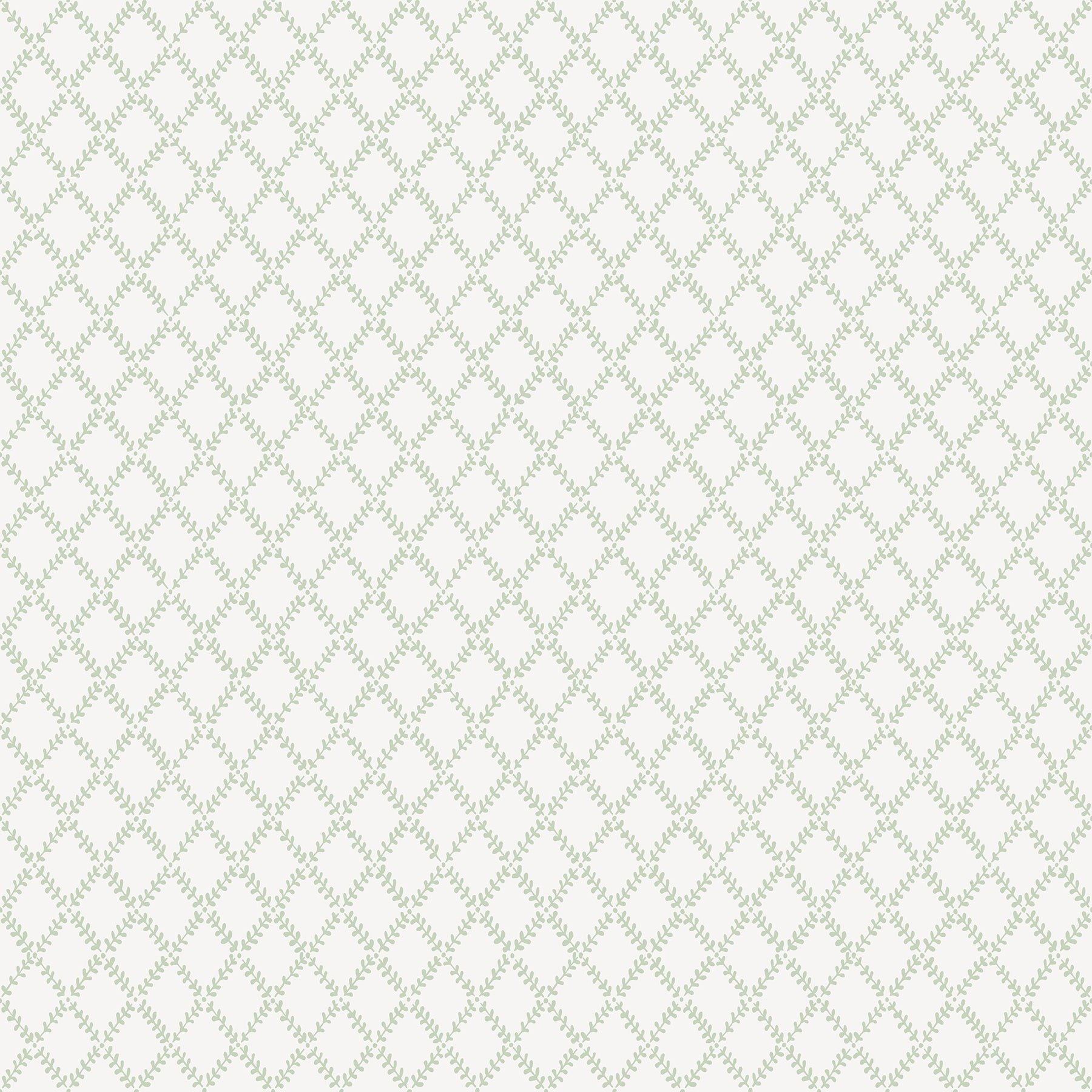 Trevor White Leaf Trellis Wallpaper Wallpaper A-Street Prints Double Roll Sage 