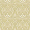 Mara Light Grey Tulip Ogee Wallpaper Wallpaper A-Street Prints Double Roll Yellow 