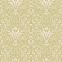 Mara Light Grey Tulip Ogee Wallpaper Wallpaper A-Street Prints Double Roll Yellow 