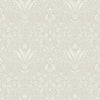 Mara Light Grey Tulip Ogee Wallpaper Wallpaper A-Street Prints Double Roll Beige 