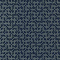 Dynastic Lattice Wallpaper Wallpaper Ronald Redding Designs Double Roll Navy/Silver 
