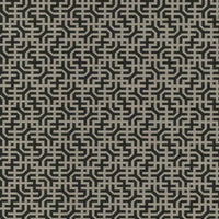 Dynastic Lattice Wallpaper Wallpaper Ronald Redding Designs Double Roll Black/Glint 