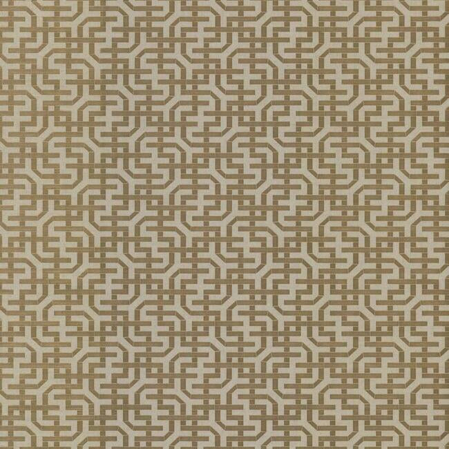 Dynastic Lattice Wallpaper Wallpaper Ronald Redding Designs Double Roll Glint/Gold 