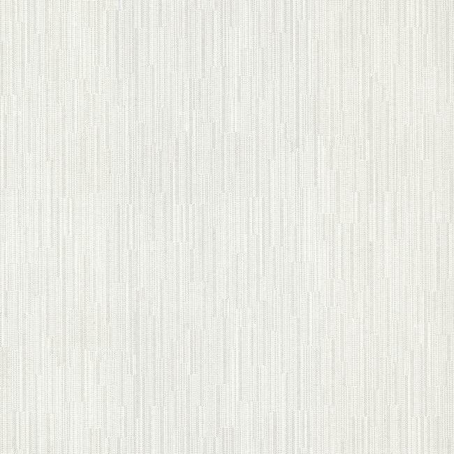 Weekender Weave Wallpaper Wallpaper Ronald Redding Designs Double Roll White/Silver 