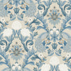 Plume Dynasty Wallpaper Wallpaper Ronald Redding Designs Double Roll Neutral/Blue 