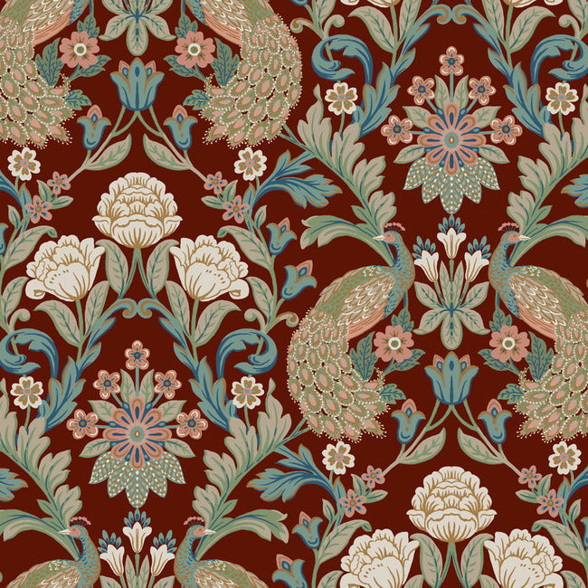 Plume Dynasty Wallpaper Wallpaper Ronald Redding Designs Double Roll Red 