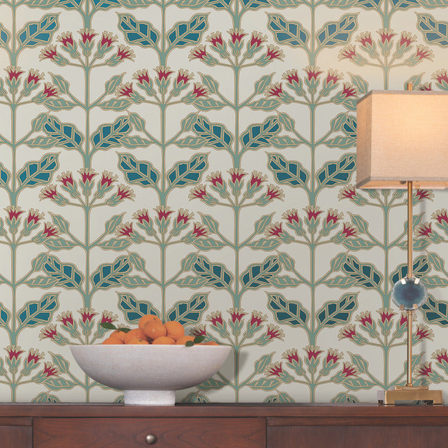 Tracery Blooms Wallpaper Wallpaper Ronald Redding Designs   