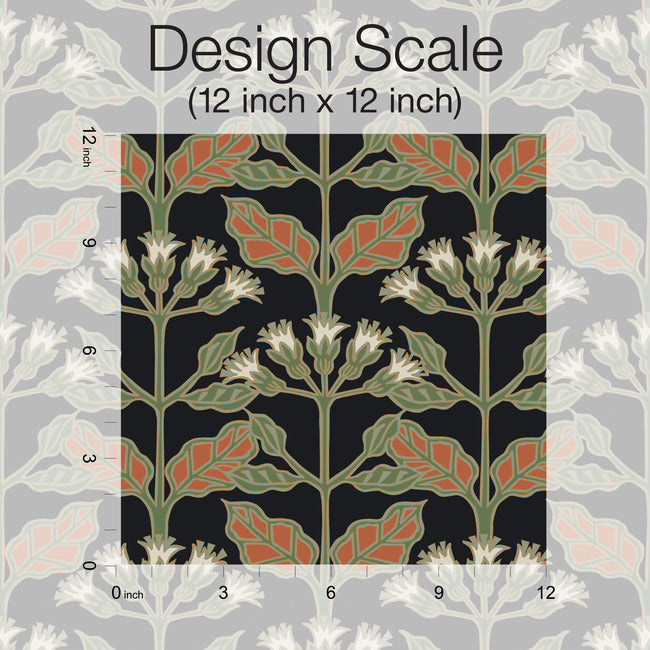 Tracery Blooms Wallpaper Wallpaper Ronald Redding Designs   