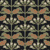 Tracery Blooms Wallpaper Wallpaper Ronald Redding Designs Double Roll Black/Multi 