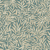 Rowan Wallpaper Wallpaper Ronald Redding Designs Double Roll Teal 
