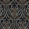 Calluna Wallpaper Wallpaper Ronald Redding Designs Double Roll Black/Gold 
