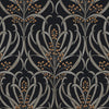 Calluna Wallpaper Wallpaper Ronald Redding Designs Double Roll Black/Gold 