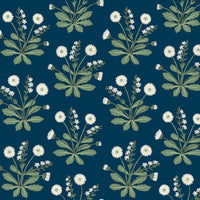 Meadow Flowers Wallpaper Wallpaper Ronald Redding Designs Double Roll Navy/White 