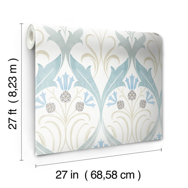 Pinecone Ribbon Wallpaper Wallpaper Ronald Redding Designs   