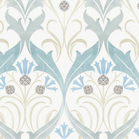 Pinecone Ribbon Wallpaper Wallpaper Ronald Redding Designs Double Roll Teal 