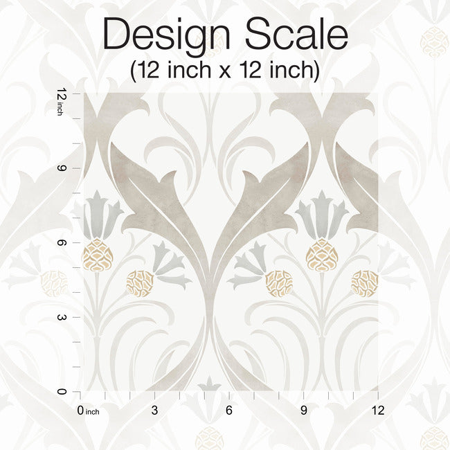 Pinecone Ribbon Wallpaper Wallpaper Ronald Redding Designs   