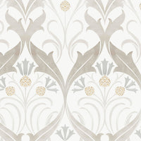 Pinecone Ribbon Wallpaper Wallpaper Ronald Redding Designs Double Roll Neutral 