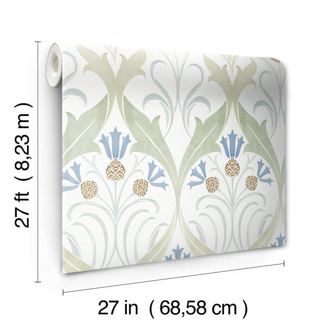 Pinecone Ribbon Wallpaper Wallpaper Ronald Redding Designs   
