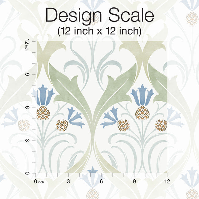 Pinecone Ribbon Wallpaper Wallpaper Ronald Redding Designs   