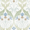 Pinecone Ribbon Wallpaper Wallpaper Ronald Redding Designs Double Roll Green/Blue 