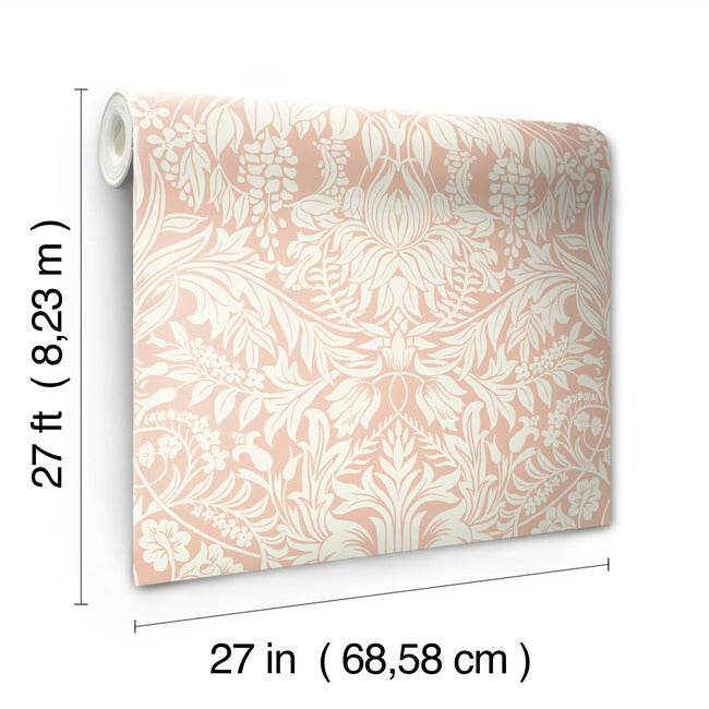 Lockwood Damask Wallpaper Wallpaper Ronald Redding Designs   