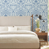 Lockwood Damask Wallpaper Wallpaper Ronald Redding Designs   