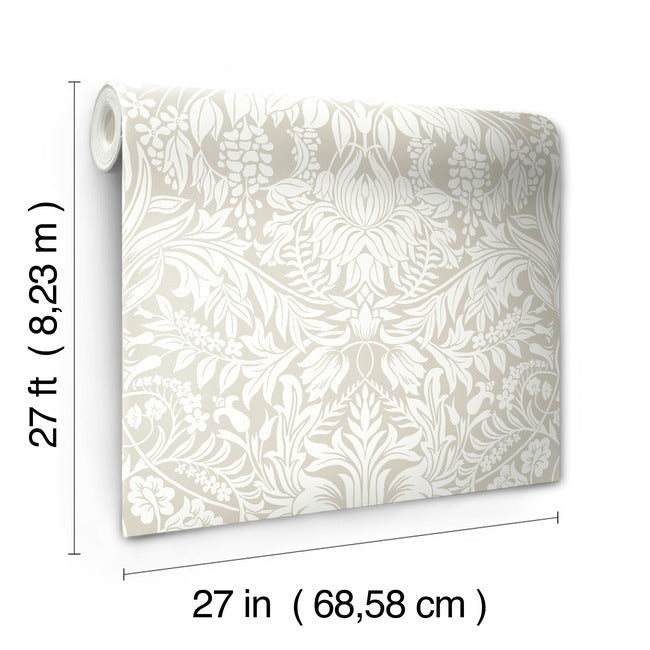 Lockwood Damask Wallpaper Wallpaper Ronald Redding Designs   