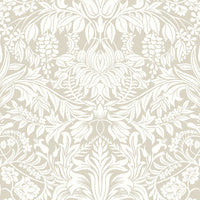 Lockwood Damask Wallpaper Wallpaper Ronald Redding Designs Double Roll Beige 