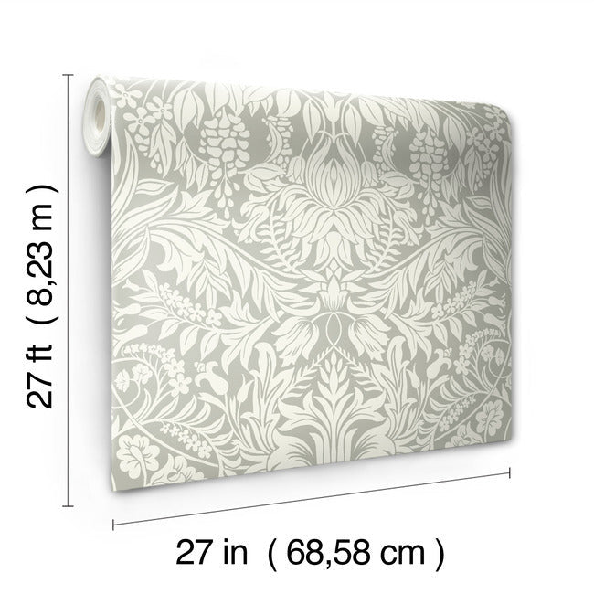 Lockwood Damask Wallpaper Wallpaper Ronald Redding Designs   