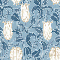 Canterbury Bells Wallpaper Wallpaper Ronald Redding Designs Double Roll Blues 
