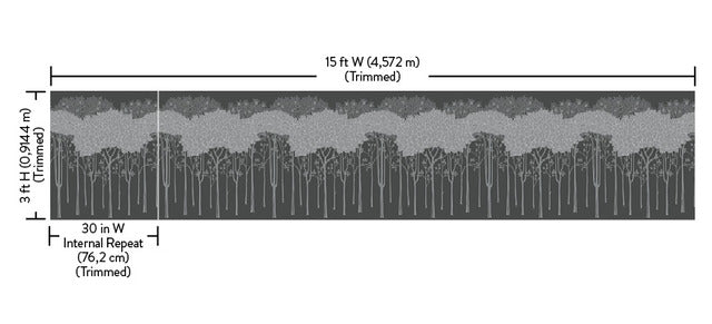 Oakwood Grove Wallpaper Border Wallpaper Border Ronald Redding Designs   