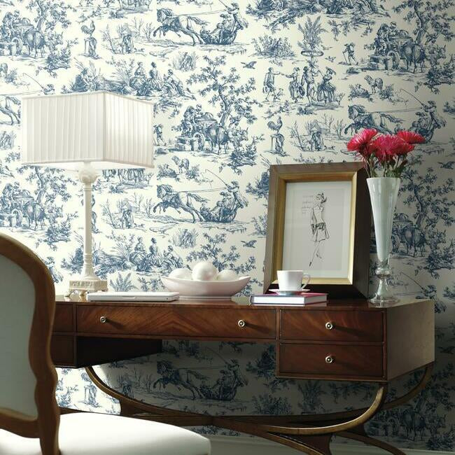 Seasons Toile Wallpaper Wallpaper York   