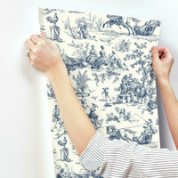Seasons Toile Wallpaper Wallpaper Ashford House   