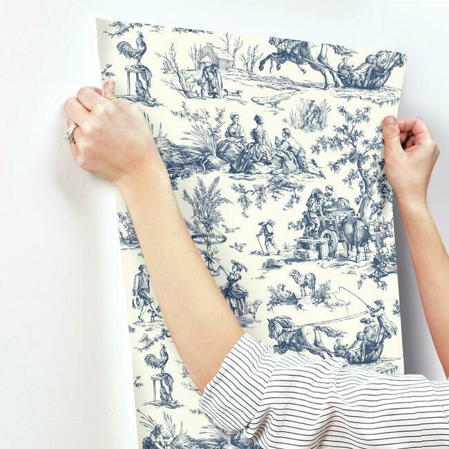 Seasons Toile Wallpaper Wallpaper Ashford House   