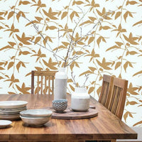 Persimmon Leaf Wallpaper Wallpaper Ronald Redding Designs   