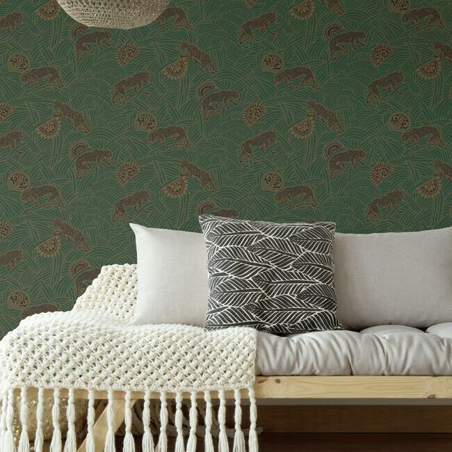 Tibetan Tigers Wallpaper Wallpaper Ronald Redding Designs   
