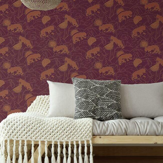 Tibetan Tigers Wallpaper Wallpaper Ronald Redding Designs   