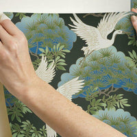 Sprig & Heron Wallpaper Wallpaper Ronald Redding Designs   