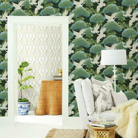 Sprig & Heron Wallpaper Wallpaper Ronald Redding Designs   