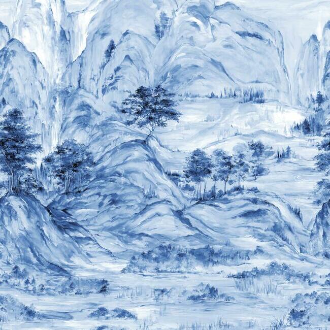 Misty Mountain Wall Mural Wall Mural Ronald Redding Designs Each Blue 