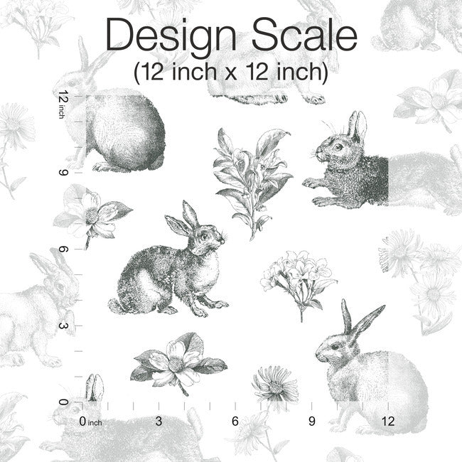 Bunny Toile Wallpaper Wallpaper York   