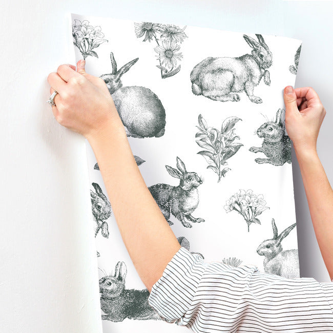 Bunny Toile Wallpaper Wallpaper York   