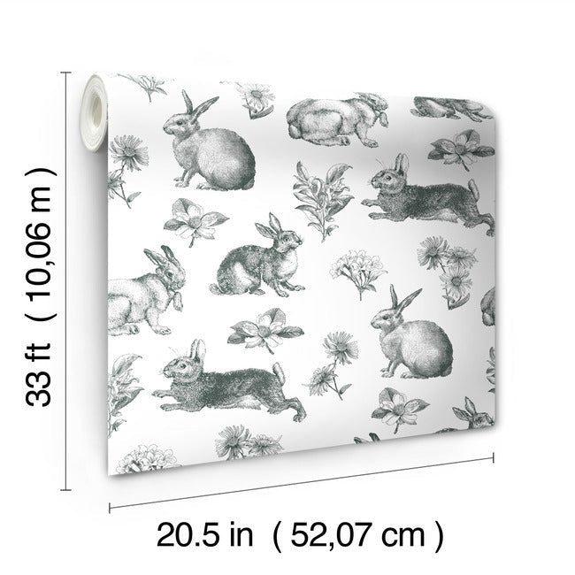 Bunny Toile Wallpaper Wallpaper York   