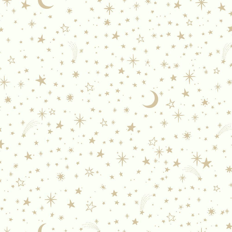 Twinkle Little Star Gold Peel and Stick Wallpaper Peel and Stick Wallpaper RoomMates Roll  