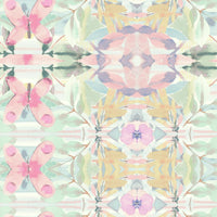 Synchronized Floral Pink Peel and Stick Wallpaper Peel and Stick Wallpaper RoomMates Roll  