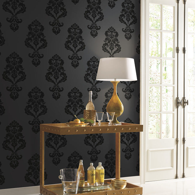 Graphic Damask Wallpaper Wallpaper York   