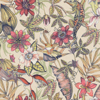 Rainforest Wallpaper Wallpaper York Wallcoverings Double Roll Cream/Bright Mult 