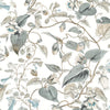 Moon Flower Wallpaper Wallpaper York Wallcoverings Double Roll White/Neutral/Blu 