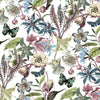 Butterfly House Wallpaper Wallpaper York Wallcoverings Double Roll White/Fuchsia 